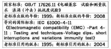 電壓暫降、短時中斷和電壓變化抗擾度試驗