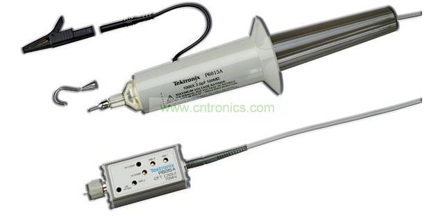 針對(duì)高壓測(cè)量推出的泰克P6015A是一種額定電壓高達(dá)20kV DC、峰值電壓可達(dá)40kV(100ms脈寬)的單端無(wú)源探頭