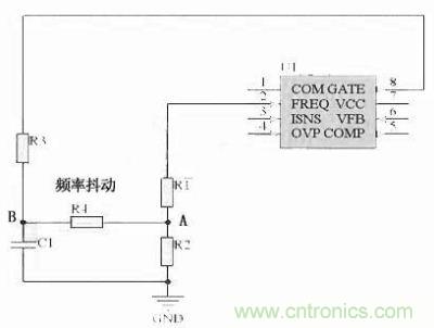 對(duì)于采用單顆鏡像電阻設(shè)定頻率，比如IR1150