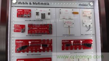 Molex MicroSIM、MicroSD、MicroUSB和MicroHDMI連接器