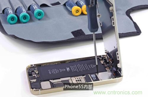 土豪金iPhone 5S拆解：內(nèi)部結(jié)構(gòu)升級，維修難度增加