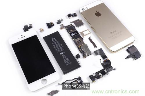 土豪金iPhone 5S拆解：內(nèi)部結(jié)構(gòu)升級，維修難度增加