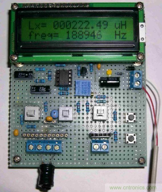 DIY集電容、電感和頻率為一體的測量儀器