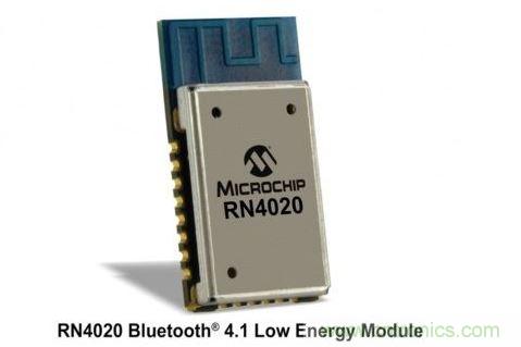 Microchip公司的RN4020模塊集成了包括天線在內(nèi)完整的低功耗藍(lán)牙射頻電路。RN4020采用密封的10mm x17mm x 2mm封裝，內(nèi)置有板載陶瓷天線、2.4GHz的低功耗藍(lán)牙收發(fā)器、帶完整的嵌入式低功耗藍(lán)牙協(xié)議棧的微控制器以及UART和USB接口。
