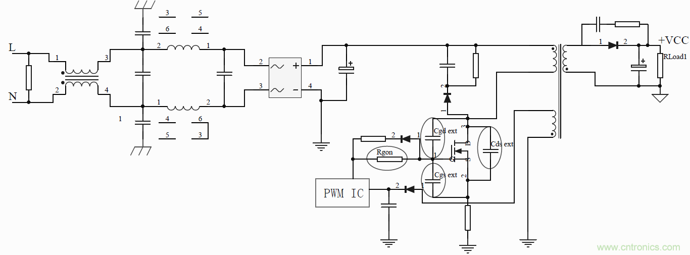 如何改善開(kāi)關(guān)電源電路的EMI特性？
