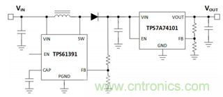 TPS61391升壓變換器，為電容麥克風(fēng)提供48V超低噪聲幻象電源