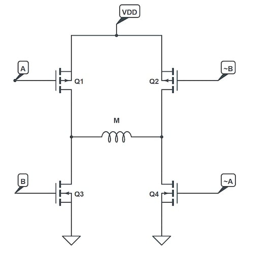 使用互補(bǔ)PWM、擊穿和死區(qū)時(shí)間的 H 橋直流電機(jī)控制